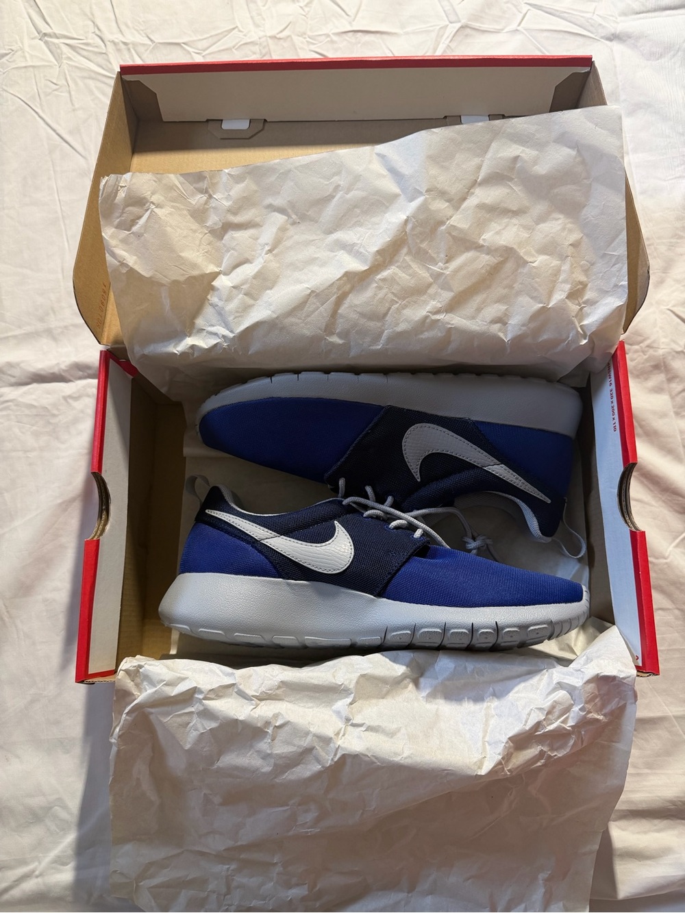 Nike Roshe One (GS) Royal Blue / Grey Sneakers Size 6.5y – With Box